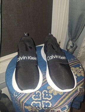 Calvin Klein Uzza Sneakers Black Slip-On Sneakers with White Sole
